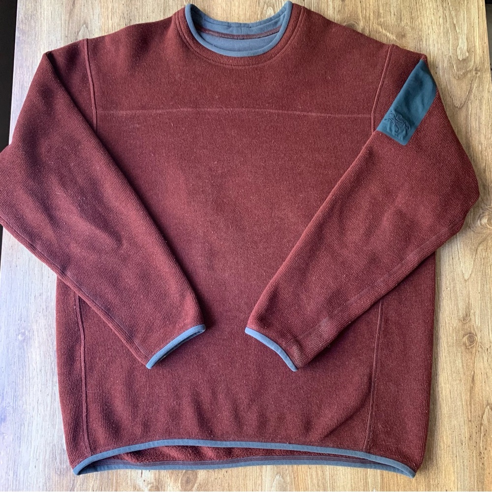 Vintage Arc’teryx Polartec Fleece Sweater Burnt Red Pullover Mens Large